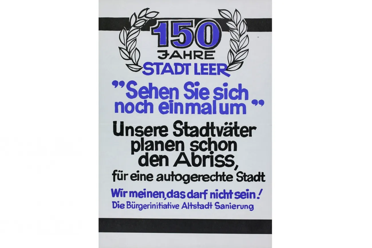 Hauptbild der Veranstaltung "Es war Fünf nach Zwölf!“ Zeitzeugengespräch über die Altstadtsanierung in Leer in den 1970er Jahren.