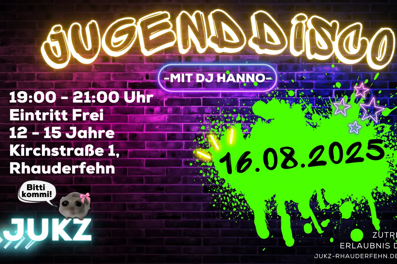 Hauptbild der Veranstaltung 2. Jugenddisco 