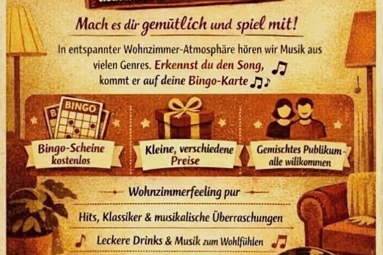 Hauptbild der Veranstaltung Musik-Bingo im Grusy
