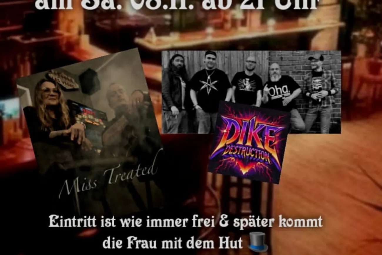 Hauptbild der Veranstaltung Miss Treated + Dike Destruction im Grusy