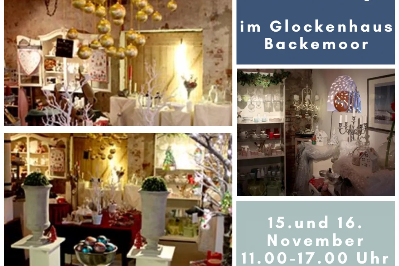 Hauptbild der Veranstaltung Weihnachtsausstellung im Atelier "Glockenhaus" Backemoor