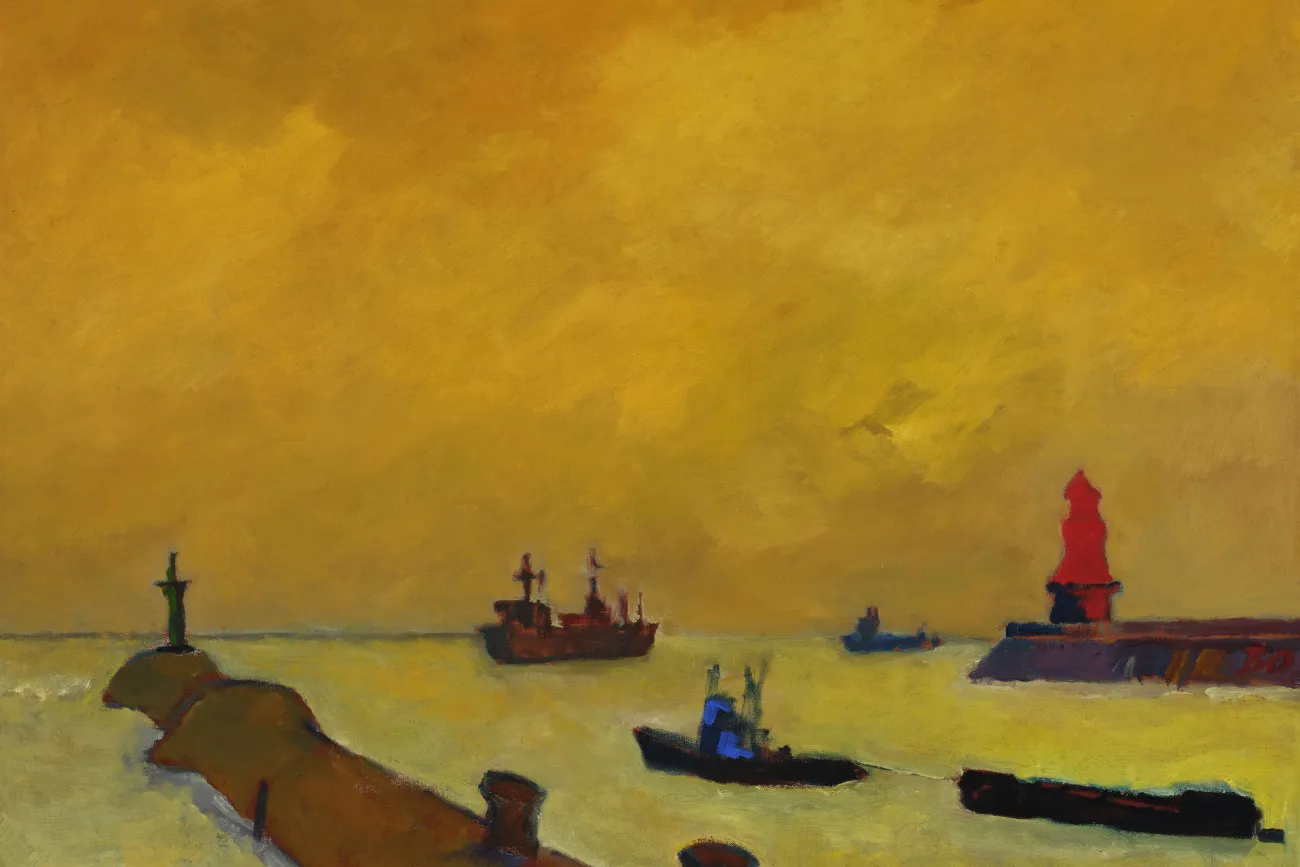 Hauptbild der Veranstaltung Ausstellungseröffnung "AM HAFEN" Kunsthalle Emden