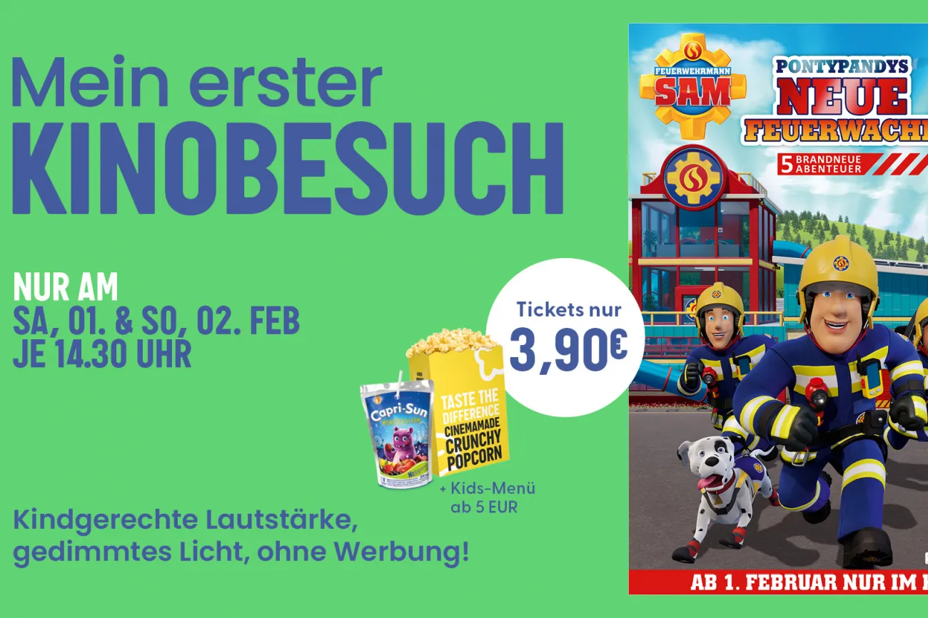 Hauptbild der Veranstaltung Mein erster Kinobesuch: "Feuerwehrmann Sam - Pontypandys neue Feuerwache"