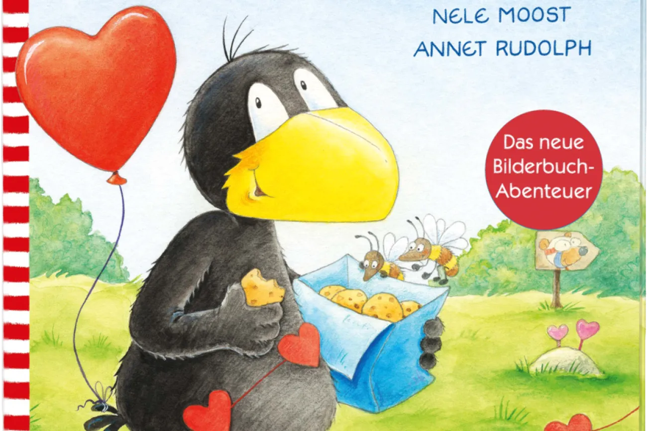 Hauptbild der Veranstaltung Familienzeit zum Valentinstag - Alles verknallt oder: Ein kleiner Rabe trifft auf die große Liebe