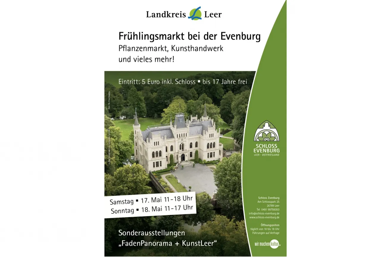 Hauptbild der Veranstaltung Frühlingsmarkt bei der Evenburg