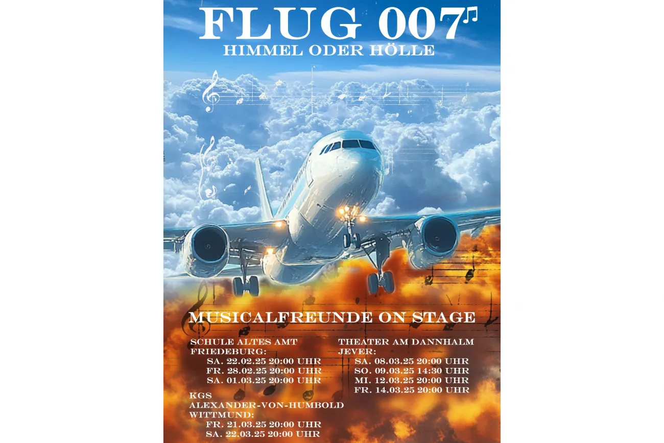 Hauptbild der Veranstaltung Kriminalmusical "Flug 007 - Himmel oder Hölle"
