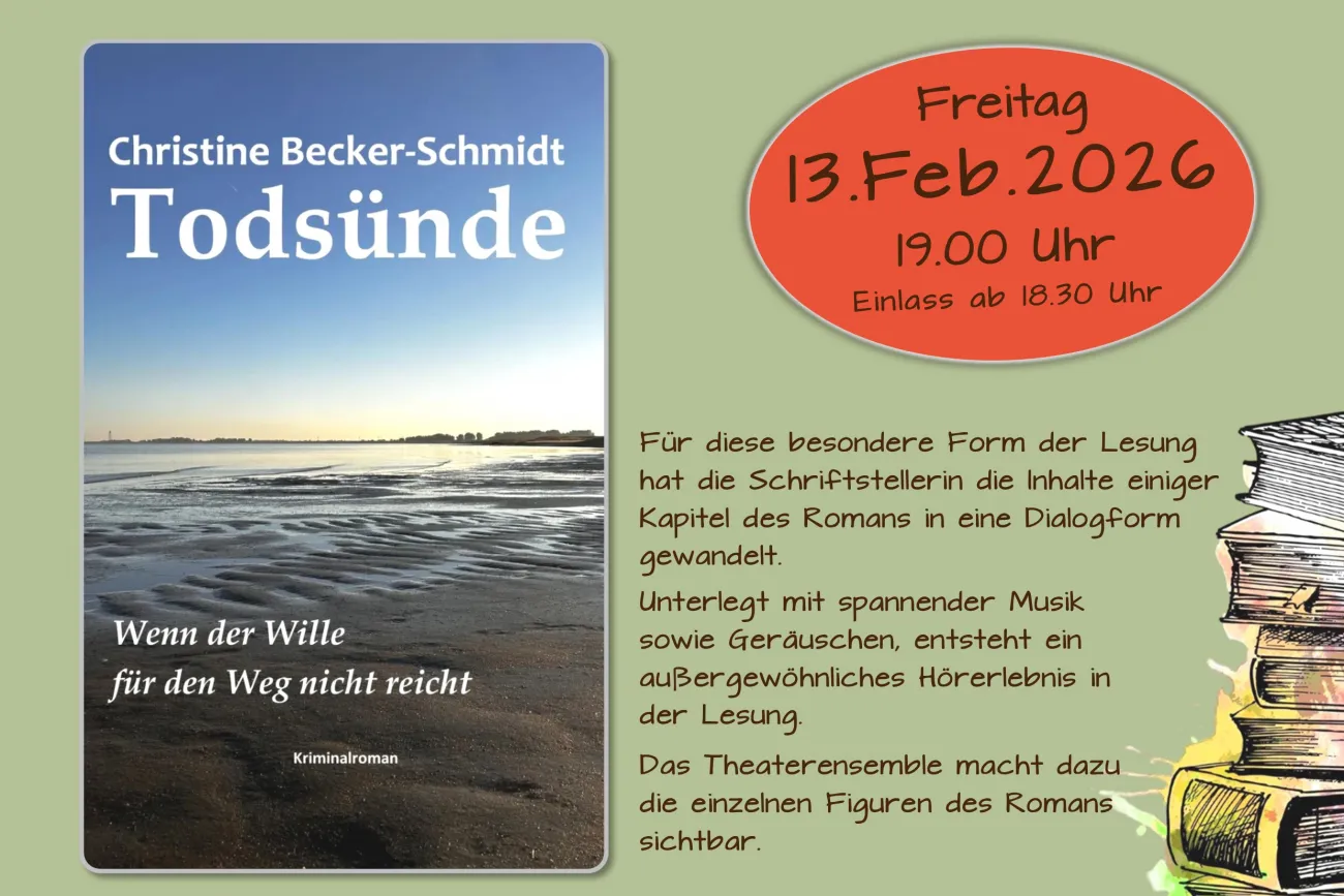 Hauptbild der Veranstaltung Todsünde Szenische Lesung Emden Krimis 