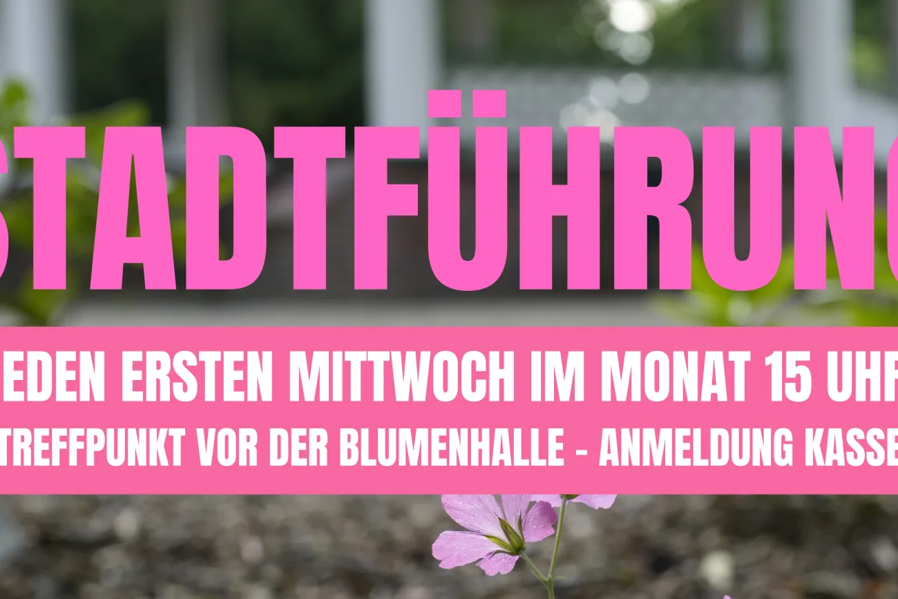 Stadtführung Wiesmoor, jeden ersten Mittwoch im Monat, Treffpunkt vor der Blumenhalle, Anmeldung Kasse