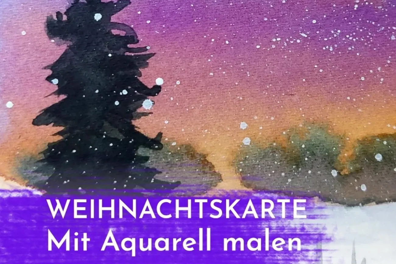 Hauptbild der Veranstaltung Kunst &amp; Kreativ Atelier: Weihnachtskarten designen