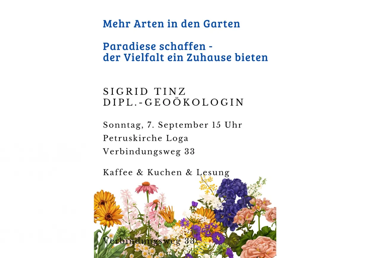 Hauptbild der Veranstaltung Mehr Arten in den Garten: Paradiese schaffen - der Vielfalt ein Zuhause geben