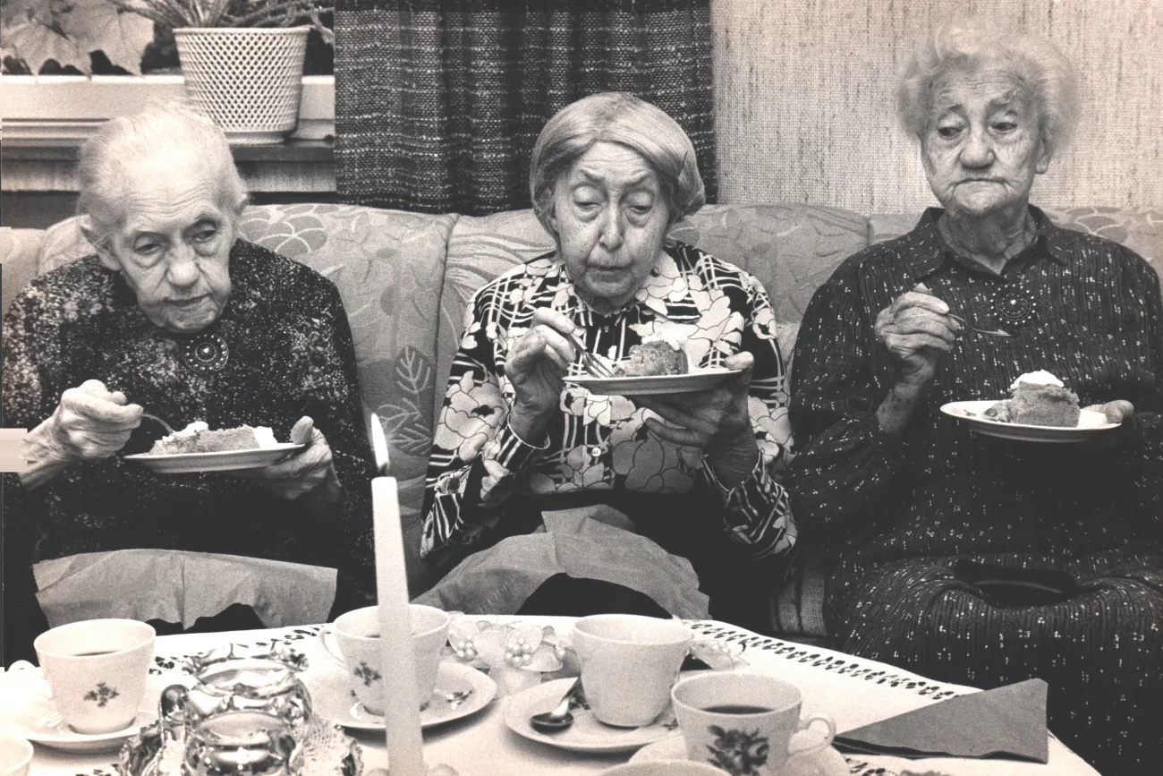 Lustige Kuchenrunde