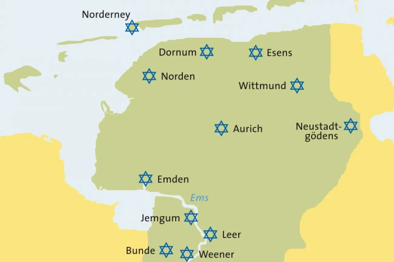 Jüdische Gemeinden in Ostfriesland vor 1938