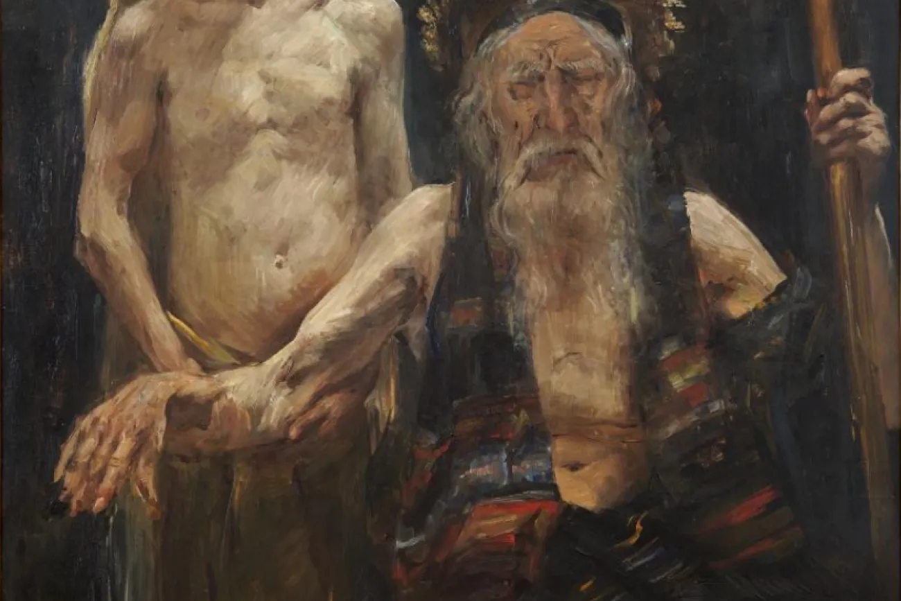 Lovis Corinth, Der blinde Prophet , 1904, Öl auf Pappe. Städtische Gemäldesammlung Wilhelmshaven, Leihgabe an das Landesmuseum Kunst & Kultur Oldenburg