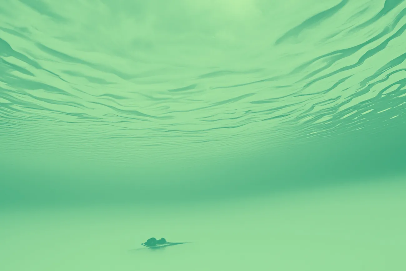 Plakat mit grüner Welle