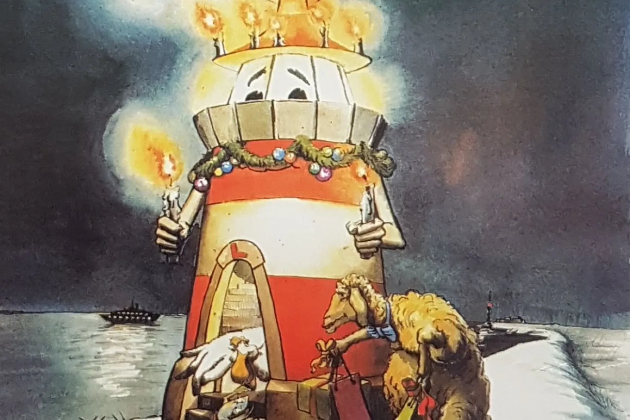 Weihnachtsmotiv Lükko Leuchtturm