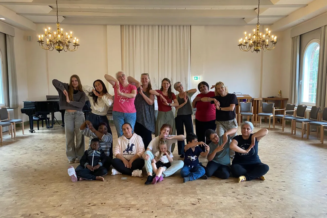 Teilnehmerinnen des Tanzworkshops