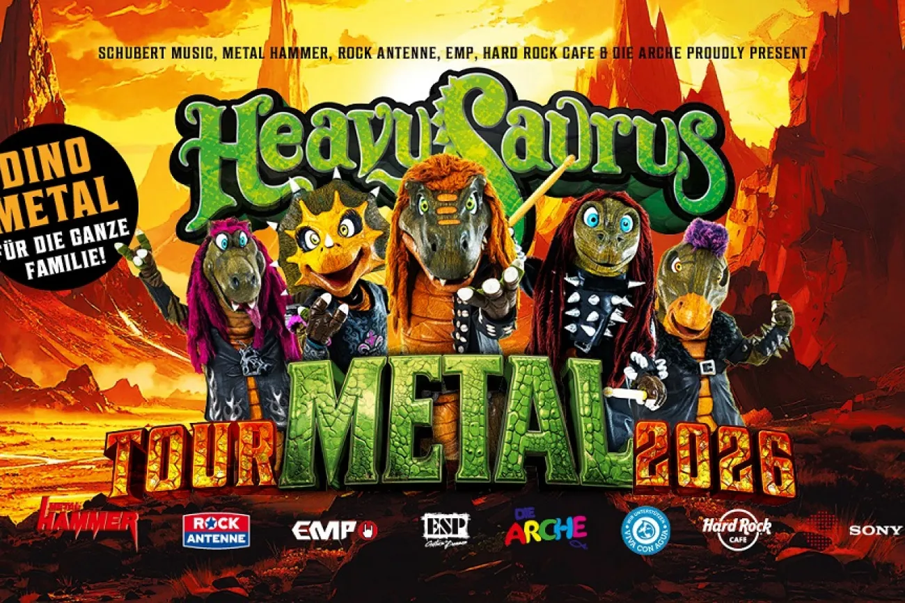 Heavysaurus - Metal Tour 2026  HEAVYSAURUS – Dino-Metal für die ganze Familie
