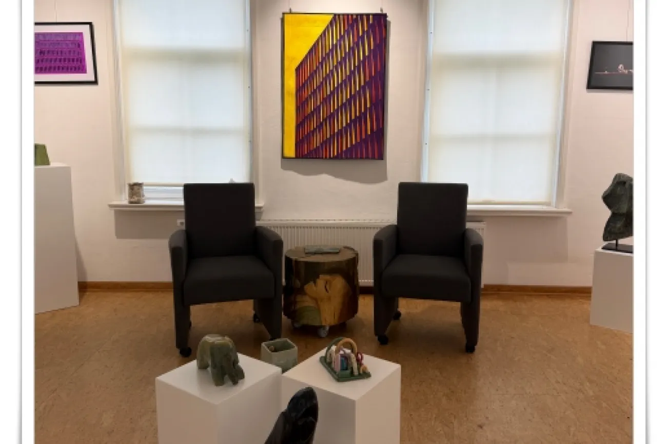 Blick in die Ausstellung Bild & Form & Ton und Textil