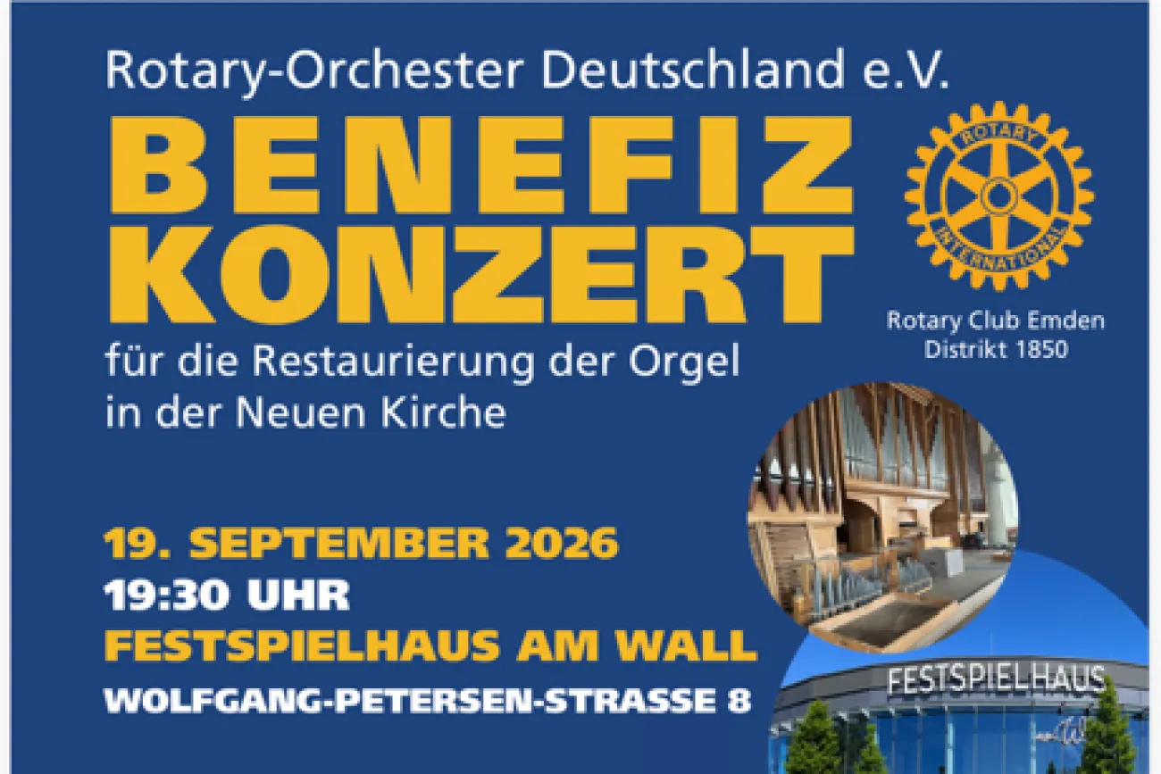 Benefizkonzert Rotary Orchester Emden 19.09.2026