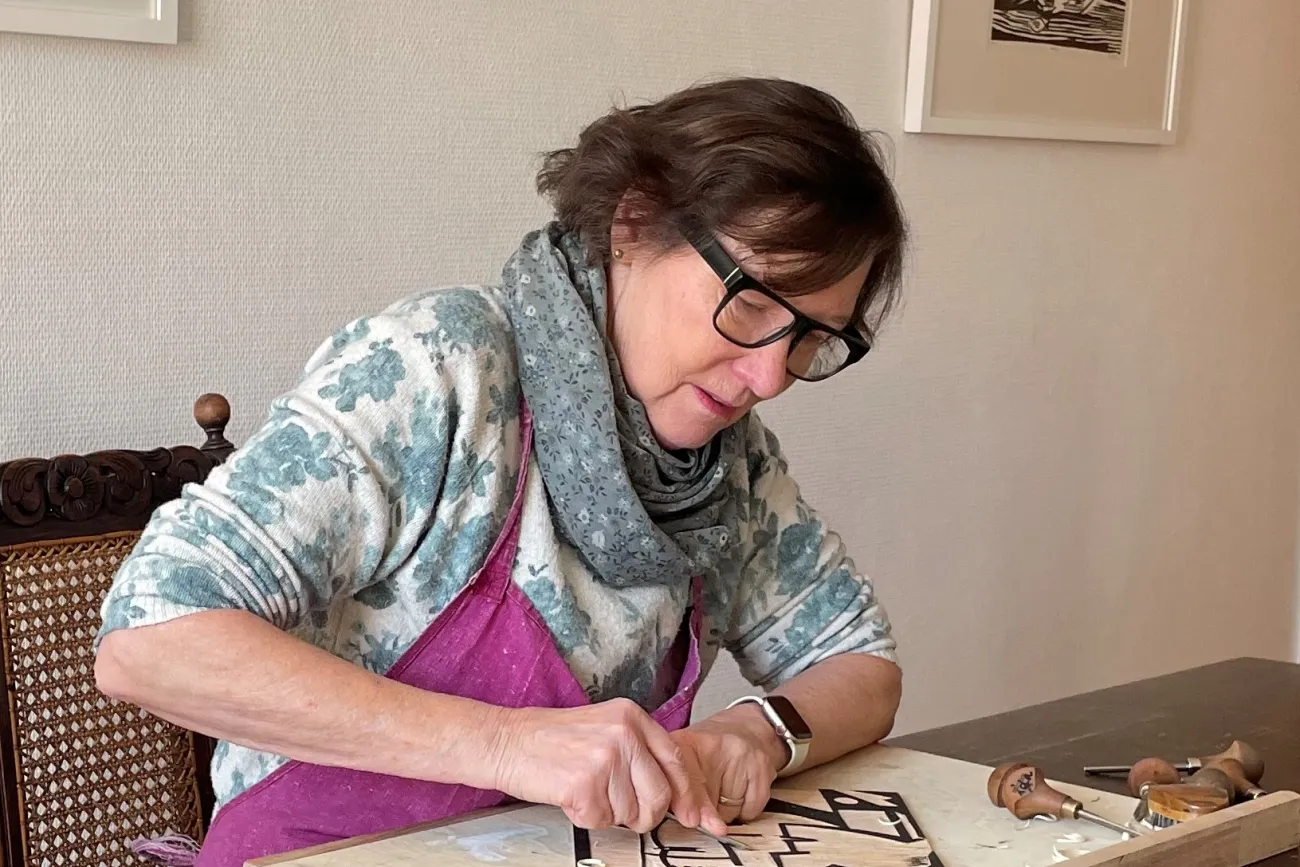 Ida Oelke bei der Arbeit