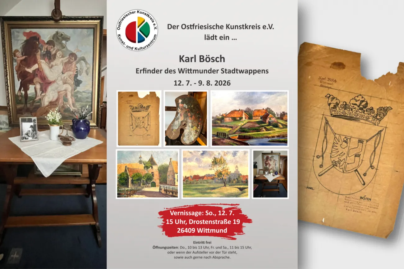 Plakat zur Karl-Bösch-Ausstellung 2026 des OKK