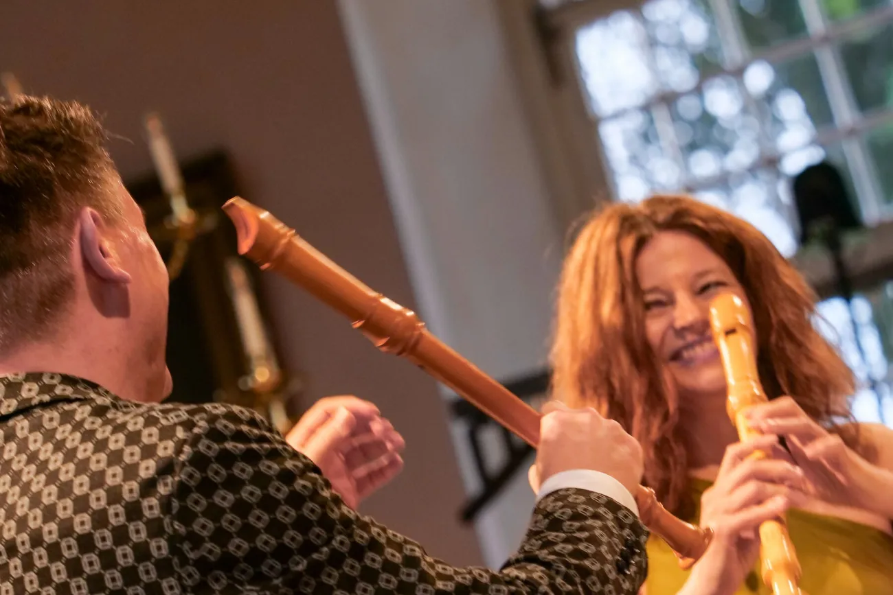 Hatten selber Spaß beim Konzert: Maurice Steger und Dorothee Oberlinger