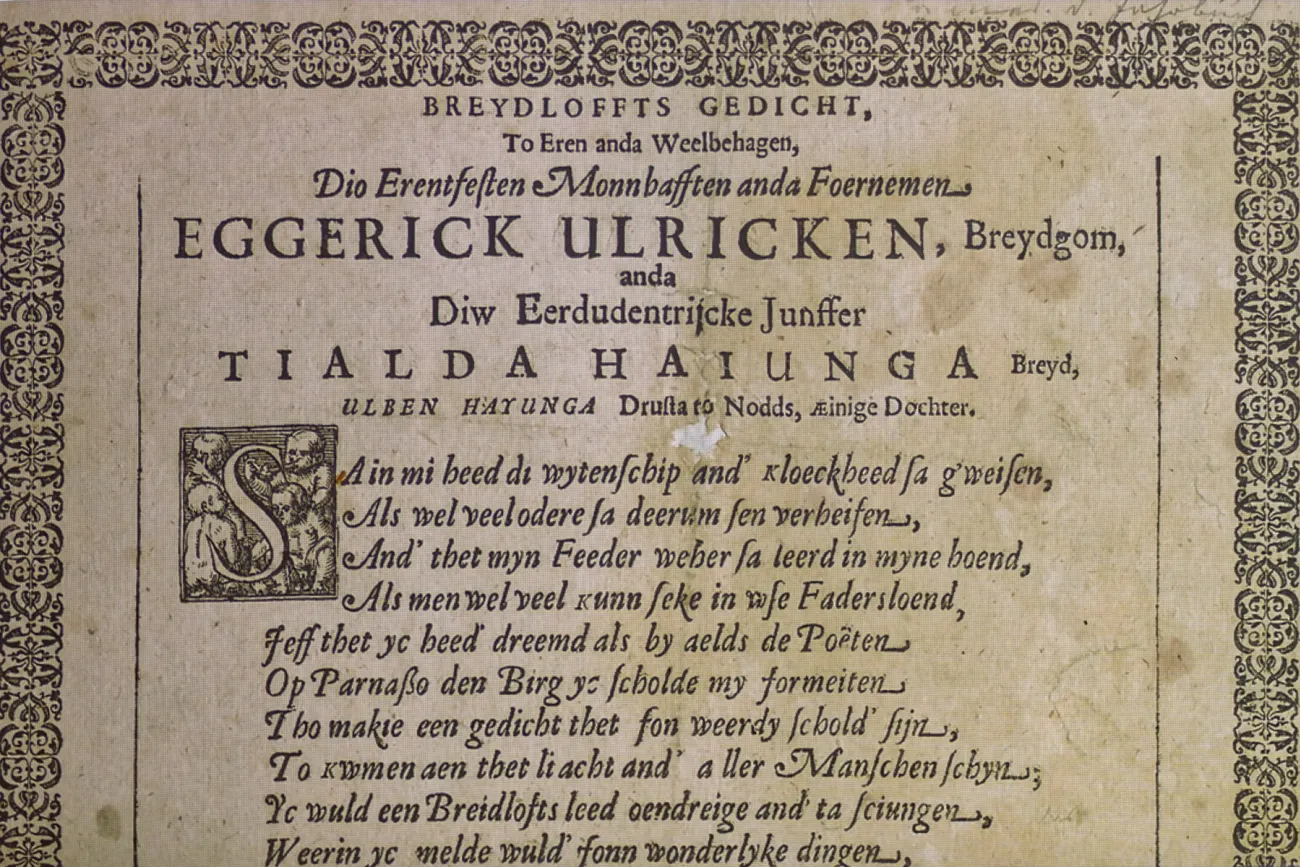 Titel des Hochzeitsgedichtes von 1632