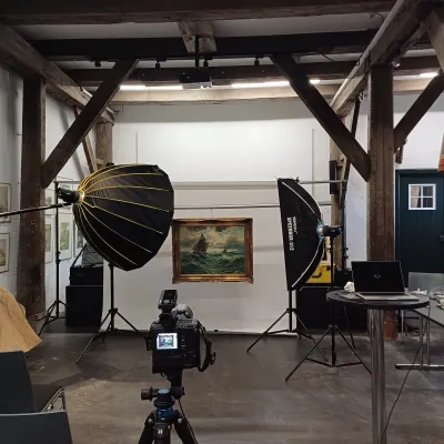 Einblick in die Fotoaufnahmen im Deutschen Sielhafenmuseum in Carolinensiel