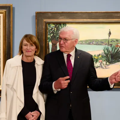 Frank-Walter Steinmeier und Elke Büdenbender in der Kunsthalle