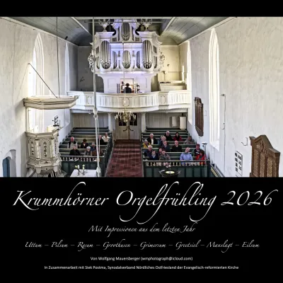 Das Titelbild des Kalenders zum Krummhörner Orgelfrühling 2026