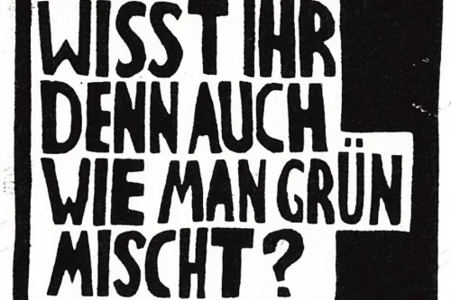 Hauptbild der Veranstaltung Ausstellung: ‚‚Wisst ihr denn auch, wie man Grün mischt?"