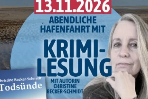 Hauptbild der Veranstaltung Abendliche Hafenfahrt mit Krimilesung