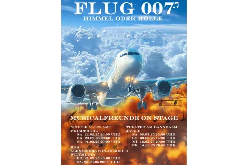 Hauptbild der Veranstaltung Kriminalmusical "Flug 007 - Himmel oder Hölle"