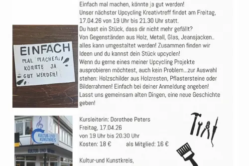 Hauptbild der Veranstaltung Upcycling Kreativtreff