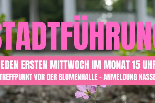 Stadtführung Wiesmoor, jeden ersten Mittwoch im Monat, Treffpunkt vor der Blumenhalle, Anmeldung Kasse