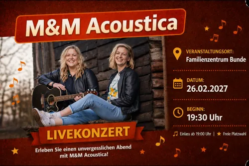 Hauptbild der Veranstaltung Livekonzert: M&amp;M Acoustica