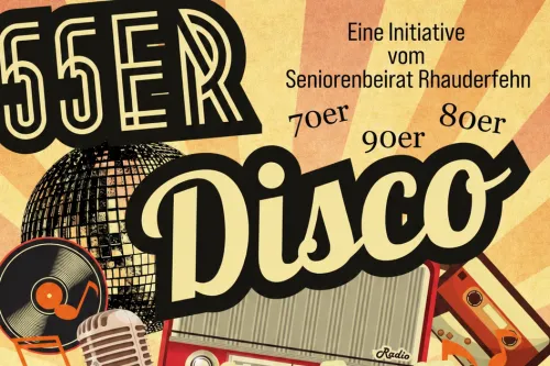 Hauptbild der Veranstaltung Disco 55 + im Musik - Café Marienheil