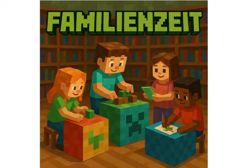 Hauptbild der Veranstaltung Familienzeit: Minecraft-Tag