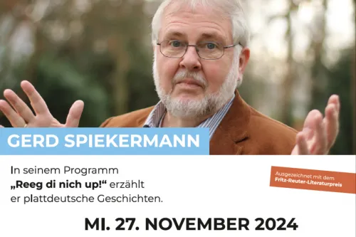 Hauptbild der Veranstaltung Gerd Spiekermann mit "Reeg di nich up"