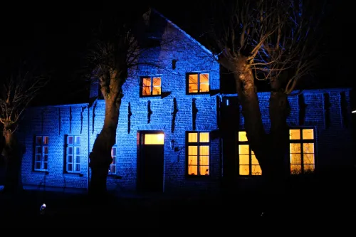 Beleuchtetes Landrichterhaus