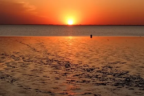 Sonnenuntergang über dem Jadebuse