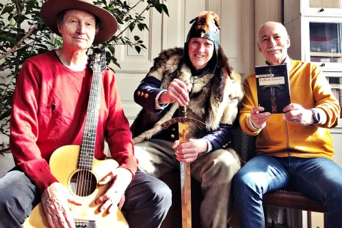 Lothar Englert - Autor des Buches Radbods Schwert -, Hans Sakowski, Musik und Norbert Knitsch, Schauspie