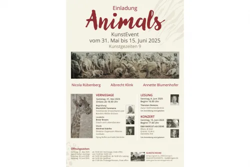 Einladung zum KunstEvent Animals