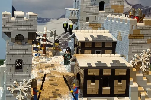 Burg aus Legosteinen