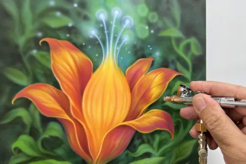 Fantasy Blüte für Airbrush Workshop