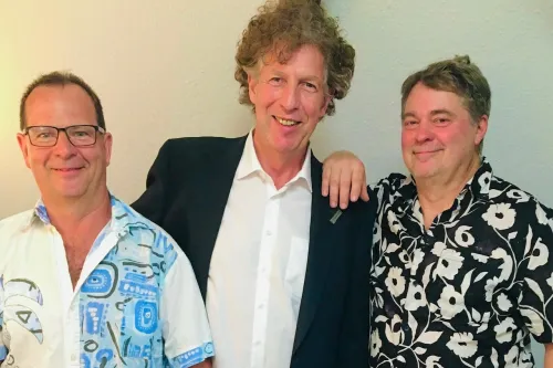 Sievert Ahrend mit Daniel T. Coates und Gabor Bardfalvi