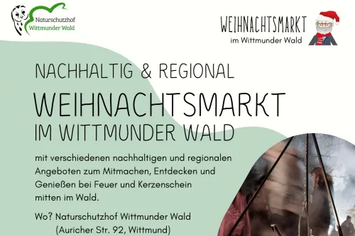 Plakat Weihnachtsmarkt im Wittmunder Wald 2025