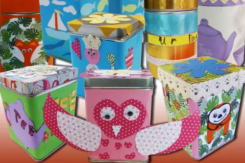 Teedosen können vielfältig gestaltet werden