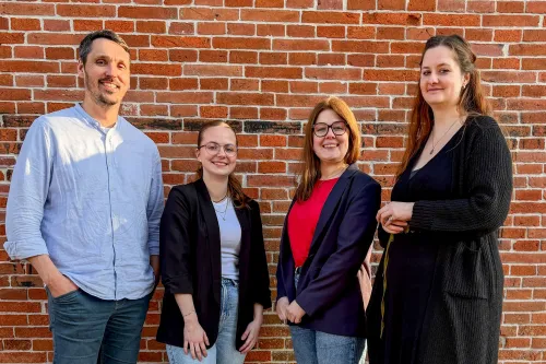 Cai-Olaf Wilgeroth, Alina Tammäus, Astrid Reinhardt und Charlotte Hahn vom KIO-Projekt begleiten Kultur- und Tourismuseinrichtungen auf ihrem Weg in die Nachhaltigkeit. 