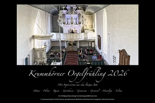 Das Titelbild des Kalenders zum Krummhörner Orgelfrühling 2026